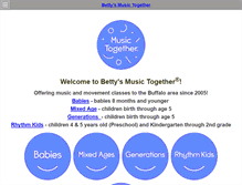 Tablet Screenshot of bettysmusictogether.com